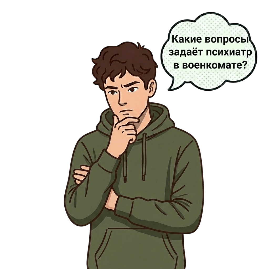 Какие вопросы задаёт психиатр в военкомате