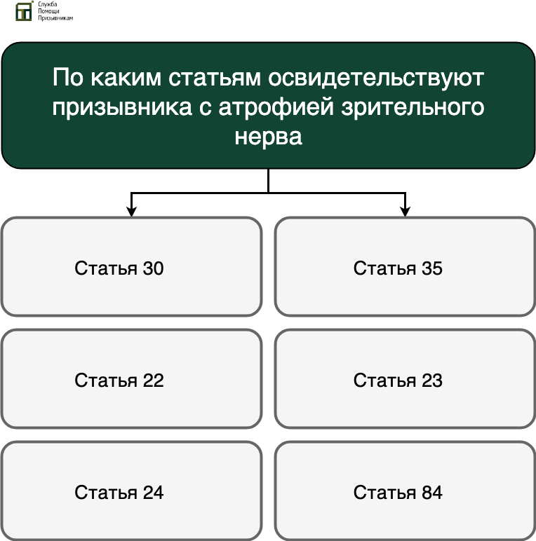 атрофия зрительного нерва и армия