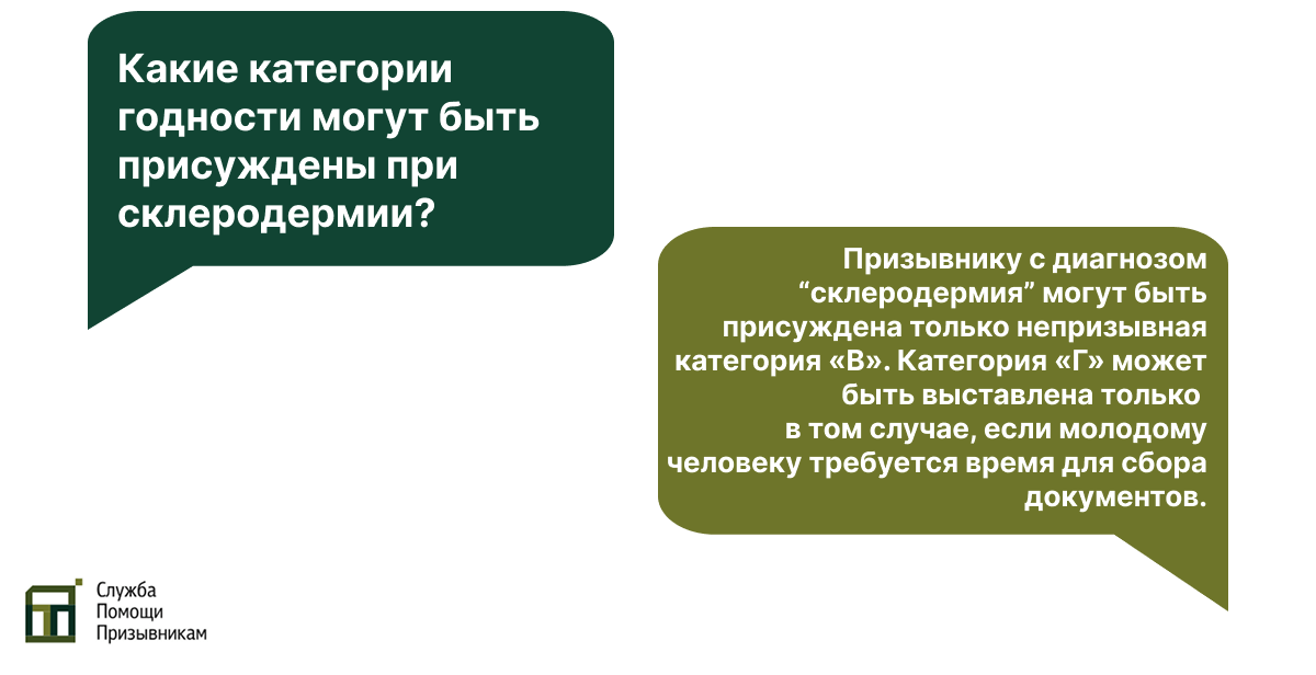 Склеродермия и категории годности